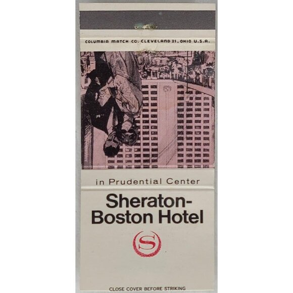 Front Strike Matchbook Cover Sheraton-Boston Hotel Prudential Center MA 30 Stick - Picture 1 of 5